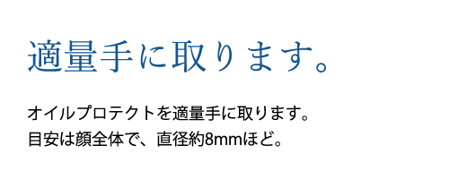 適量手に取ります。