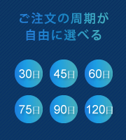 ご注文の周期が自由に選べる